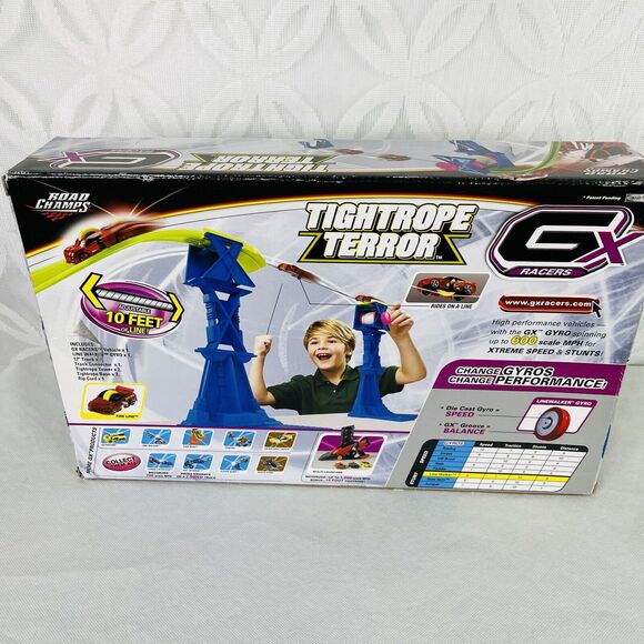 Road Champs Gx Track Tightrope Terror Zipline Race Car Set - Picture 4 of 9